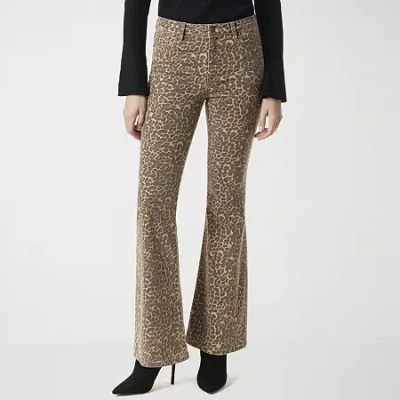 Js Jessica Simpson Womens High Rise Flare Leg Jean In Yellow