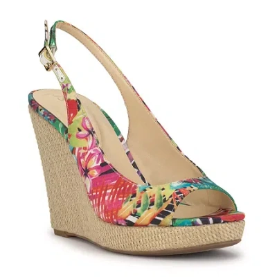 Js Jessica Simpson Womens Justera Wedge Sandals In Multi