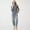Js Jessica Simpson Womens Mid Rise Barrel Jean In Blue