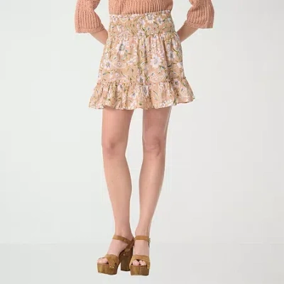 Js Jessica Simpson Womens Mini A-line Skirt In Brown