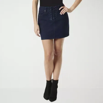 Js Jessica Simpson Womens Mini Denim Skirt In Blue