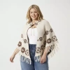 Js Jessica Simpson Womens Poncho Plus In White