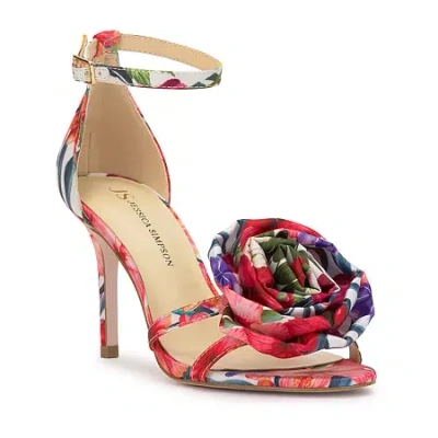 Js Jessica Simpson Womens Taiga Heeled Sandals In Animal Print