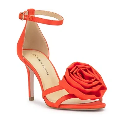 Js Jessica Simpson Womens Taiga Heeled Sandals In Orange