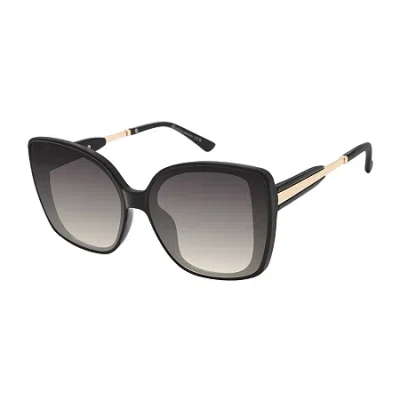 Js Jessica Simpson Womens Uv Protection Cat Eye Sunglasses In Black