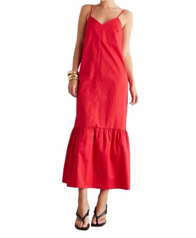Js71 Barbados Midi Dress In Cherry Red