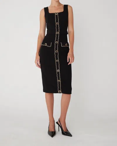 Js71 Blaine Midi Dress In Black
