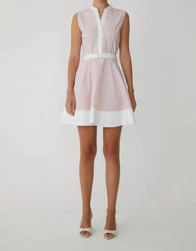 Js71 Candace Dress In Blush/black Stripe In Multi