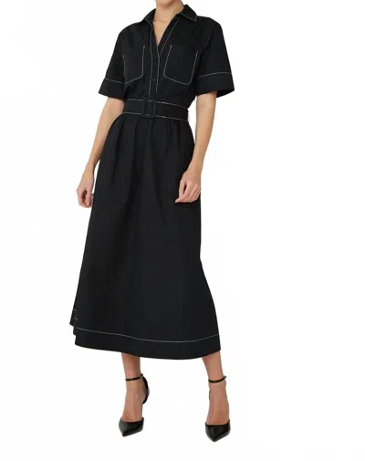 Js71 Carmen Midi Dress In Black