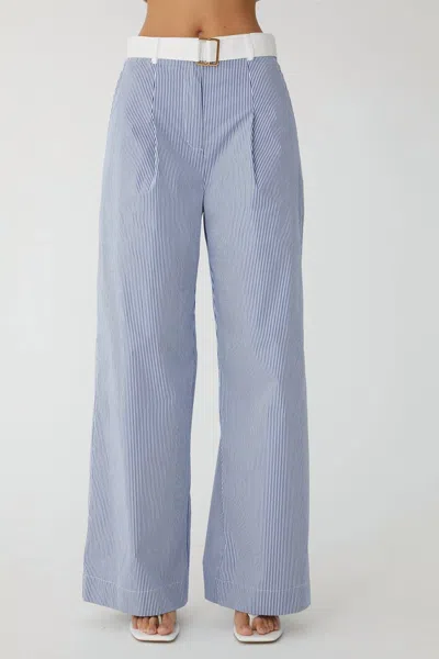 Js71 Charlotte Pants In Blue/white Stripe