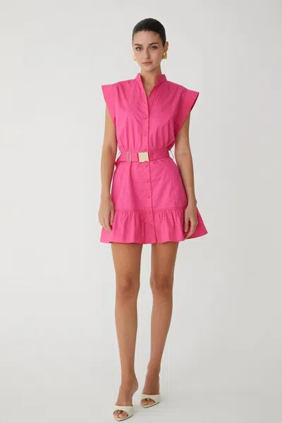 Js71 Chiara Mini Dress In Hot Pink