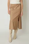 Js71 Delfine Skirt In Tan In Multi
