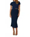 Js71 Halsey Top And Skirt Set In Navy In Blue
