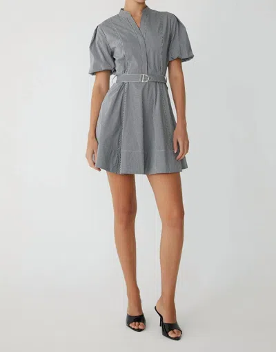 Js71 Hoban Dress In Black Check In Gray