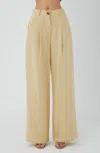 Js71 Jane Wide Leg Pants In Flax In Sand
