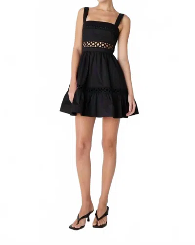 Js71 Joni Flared Mini Dress In Black