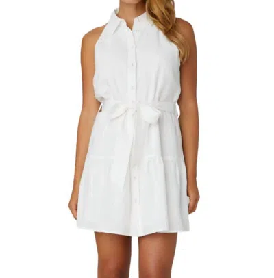 Js71 Karlie Linen Blend Dress In White