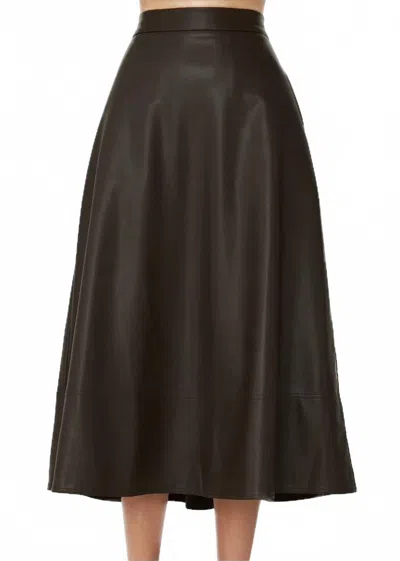Js71 Laurent Vegan Skirt In Mocha In Brown