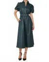 Js71 Laurie Midi Dress In Pine In Blue