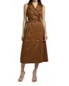 Js71 Mae Dress In Cognac In Brown