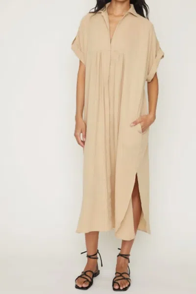 Js71 Mila Dress In Khaki In Green