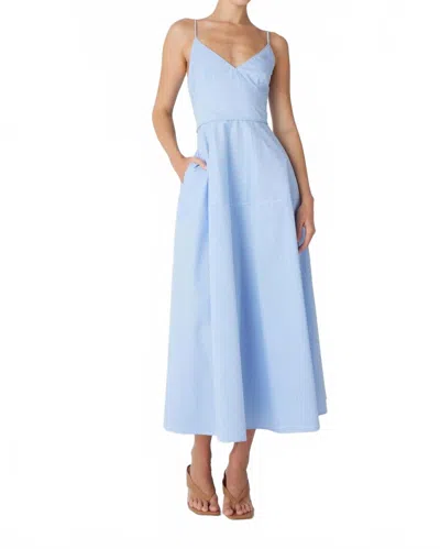 Js71 Neroni Midi Dress In Blue/white Stripe