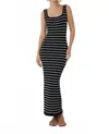 Js71 Payton Stripe Dress In Black/white Stripe In Multi