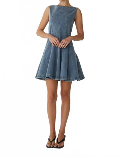 Js71 Randall Dress In Medium Wash In Multi