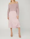 Js71 Raylan Shoulder Strap Dress In Mauve In Multi