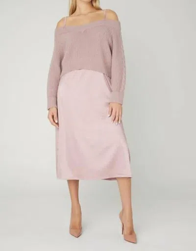 JS71 RAYLAN SWEATER DRESS IN PALE PINK