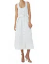 Js71 Saunders Dress In White In White