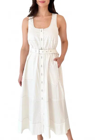 Js71 Saunders Midi Dress In White
