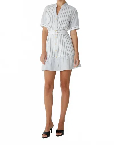 Js71 Starla Dress In White/black Stripe
