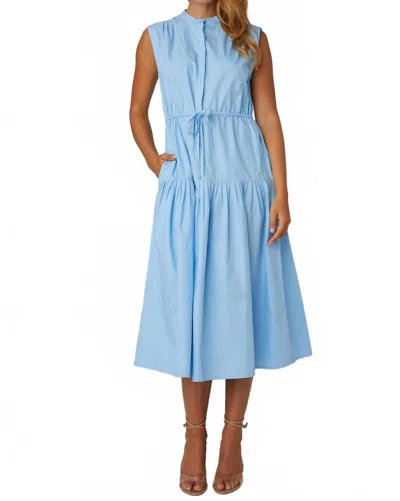 Js71 Tatum Midi Dress In Light Blue