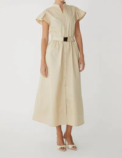 Js71 Tonnie Dress In Beige In Neutral