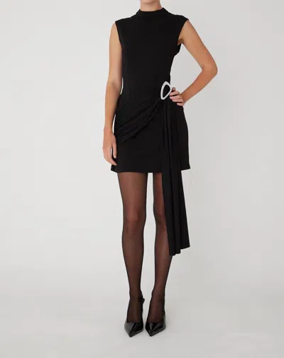 Js71 Topher Sleeveless Mini Dress In Black