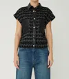 Js71 Tyson Vest In Black Silver In Black