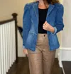 Js71 Veronica Blazer In Light Denim Wash In Multi