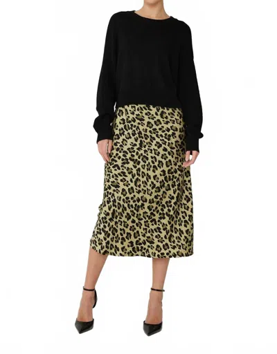 Js71 Willow Sweater And Slip Midi Dress Set In Black Olive In Multi
