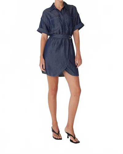 Js71 Winnie Mini Dress In Indigo In Blue