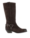 J-save Woman Boot Dark Brown Size 8 Leather In Brown