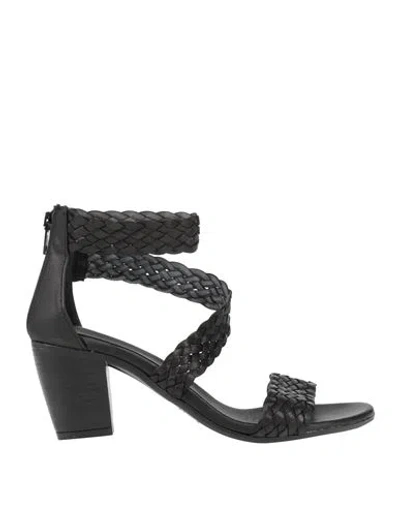 J-save Woman Sandals Black Size 6 Leather