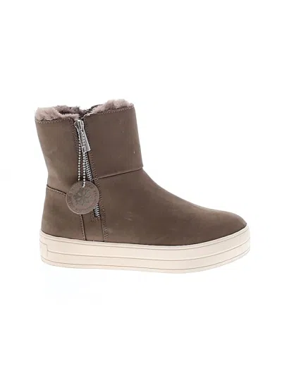 Pre-owned J/slides Ankle Boots In Brown
