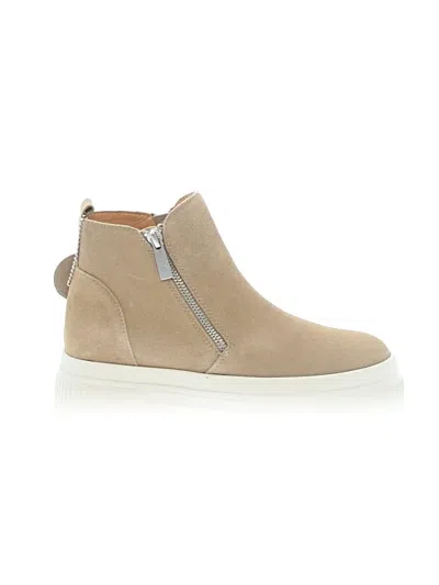 Pre-owned J/slides Ankle Boots In Tan