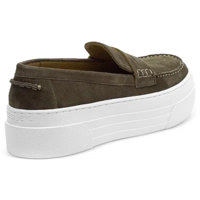 J/slides Ava Womens Comfort Insole Slip On Loafers In Brown
