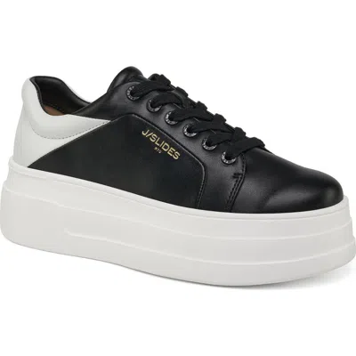 Jslides Blair Platform Sneaker In Black/white