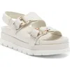 Jslides Blast Platform Sandal In Bone
