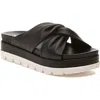 Jslides Bright Platform Slide Sandal In Black