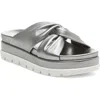 Jslides Bright Platform Slide Sandal In Pewter