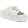 Jslides Bright Platform Slide Sandal In White